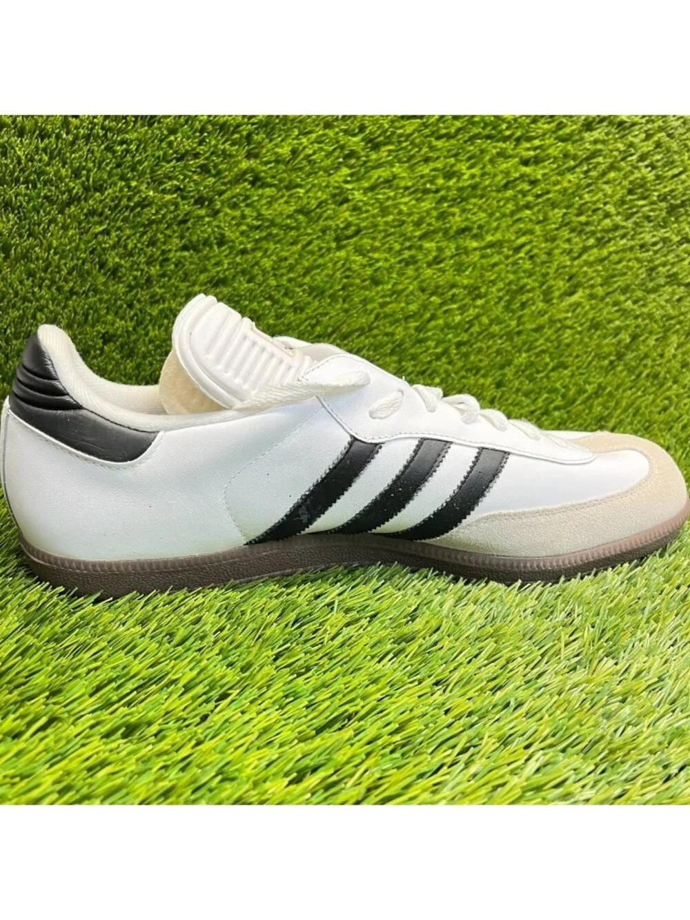 Adidas Samba Classic Mens Size 13 White Black Athletic Leather Shoes Sneakers